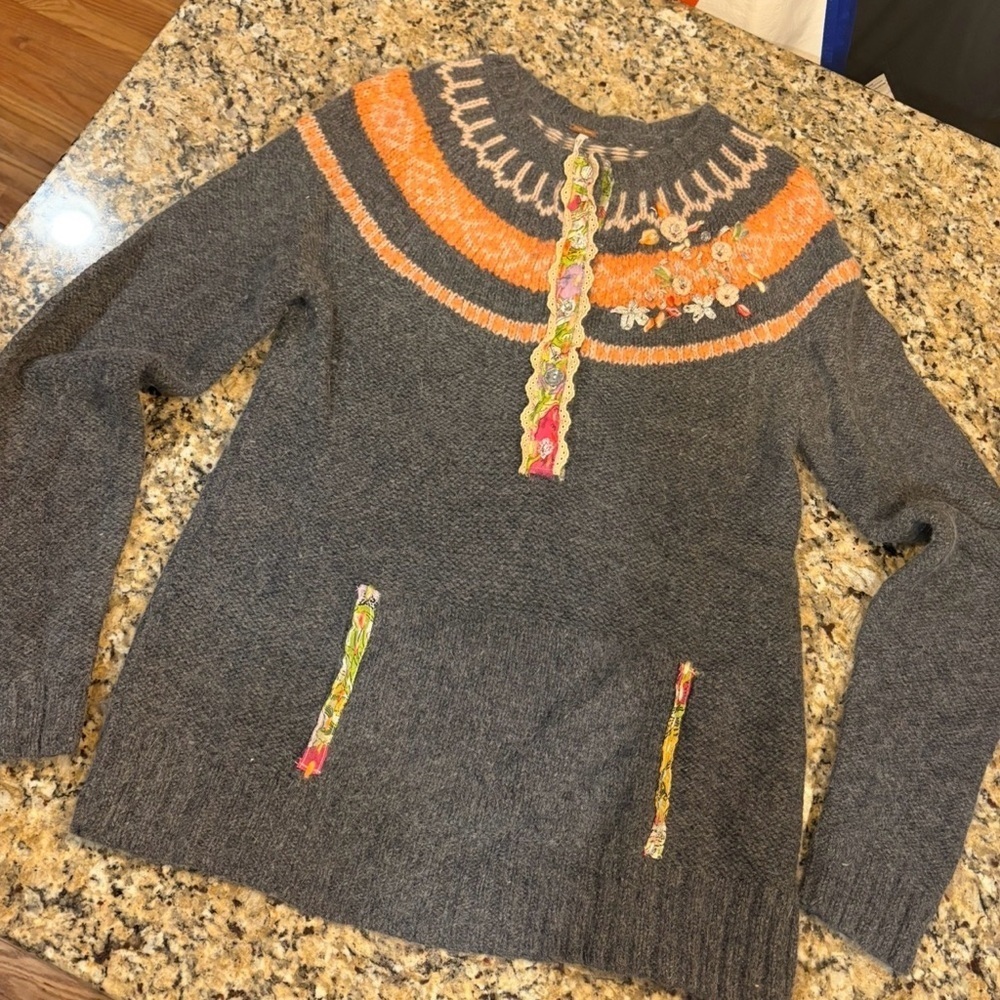 🌸RARE VINTAGE FREE PEOPLE Fair Isle Sweater